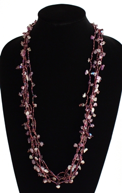 Full of Goodies Necklace, 30" - #210 Purple, Magnetic Clasp!