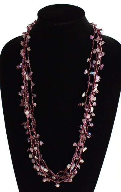 Full of Goodies Necklace, 30" - #210 Purple, Magnetic Clasp!