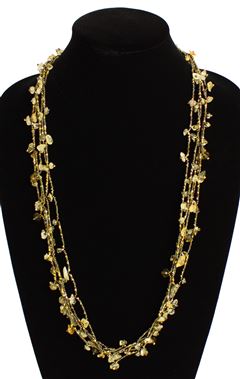 Full of Goodies Necklace, 30" - #236 Bronze and Citrine, Magnetic Clasp!