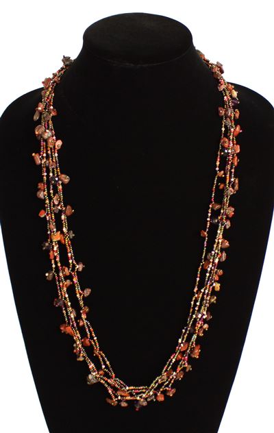 Full of Goodies Necklace, 30" - #261 Merlot, Magnetic Clasp!