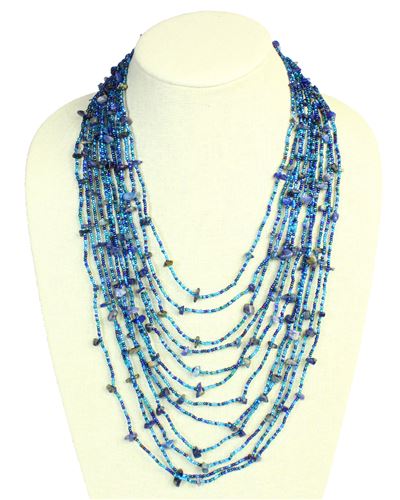 Cascade Necklace - #108 Blue, Magnetic Clasp!