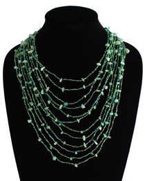 Cascade Necklace - #109 Green, Magnetic Clasp!