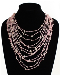 Cascade Necklace - #164 Pink, Magnetic Clasp!