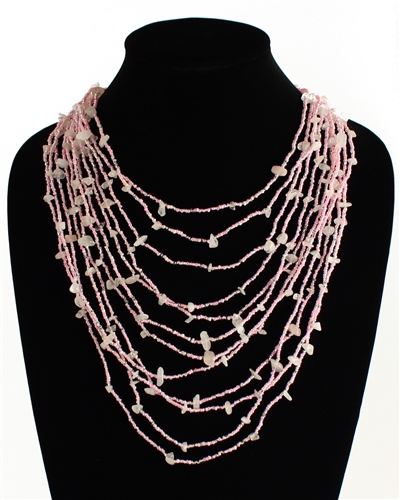 Cascade Necklace - #164 Pink, Magnetic Clasp!