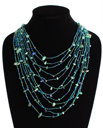 Cascade Necklace - #175 Blue/Green, Magnetic Clasp!