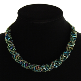 DNA Necklace - #203 Green Iris, Magnetic Clasp!