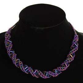 DNA Necklace - #204 Purple Iris, Magnetic Clasp!