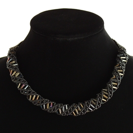 DNA Necklace - #392 Black and Bronze, Magnetic Clasp!