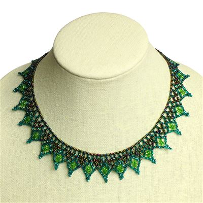 Lace Collar - #109 Green, Magnetic Clasp!