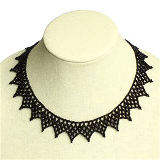 Lace Collar - #200 Black, Magnetic Clasp!