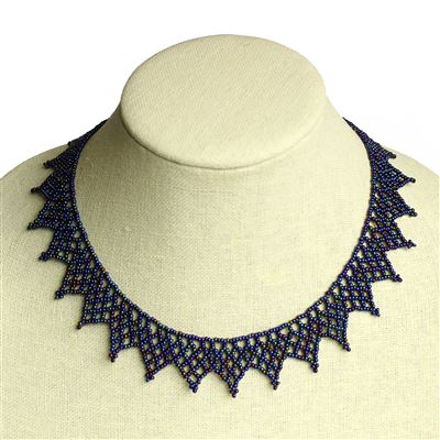 Lace Collar - #202 Blue Iris, Magnetic Clasp!