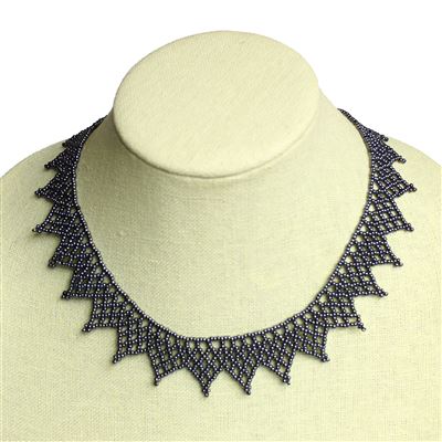 Lace Collar - #205 Hematite, Magnetic Clasp!