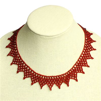 Lace Collar - #213 Red, Magnetic Clasp!