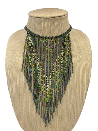 Gatsby Necklace - #105 Purple and Green
