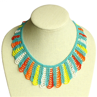 Hamaca Necklace - #098 Turquoise Fire, Magnetic Clasp!