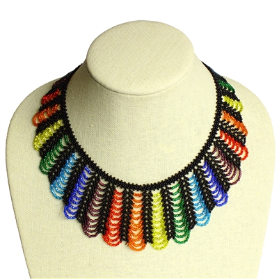 Hamaca Necklace - #118 Rainbow Stripe, Magnetic Clasp!