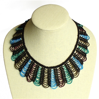 Hamaca Necklace - #490 Desert Sunset Stripe, Magnetic Clasp!