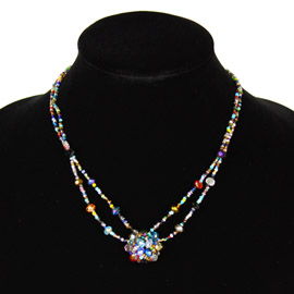 Crystal Mandala Necklace - #101 Multi, Magnetic Clasp!