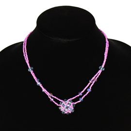 Crystal Mandala Necklace - #165 Lavender, Magnetic Clasp!