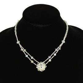 Crystal Mandala Necklace - #206 Crystal, Magnetic Clasp!