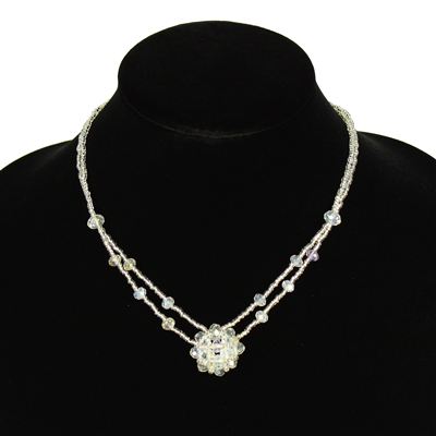 Crystal Mandala Necklace - #206 Crystal, Magnetic Clasp!