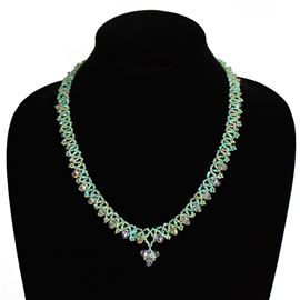 Lace Drop Necklace - #162 Mint, Magnetic Clasp!