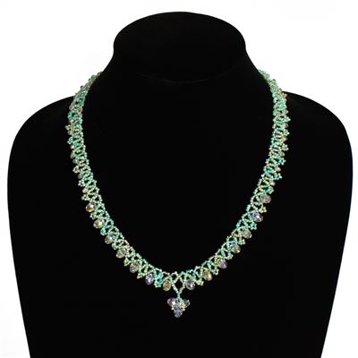 Lace Drop Necklace - #162 Mint, Magnetic Clasp!