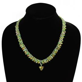 Lace Drop Necklace - #211 Lime, Magnetic Clasp!
