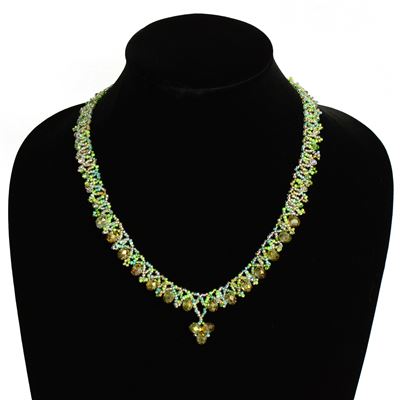 Lace Drop Necklace - #211 Lime, Magnetic Clasp!