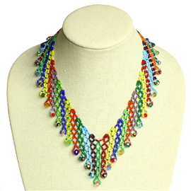 Lola Necklace - #100 Multi Color Block, Magnetic Clasp!