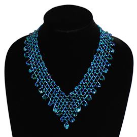Lola Necklace - #108 Blue, Magnetic Clasp!