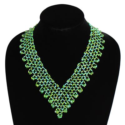 Lola Necklace - #134 Turquoise and Lime, Magnetic Clasp!