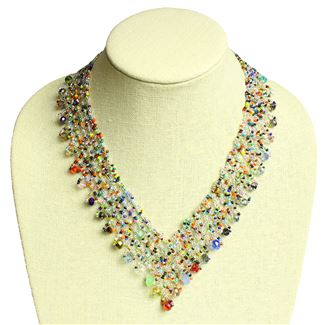 Lola Necklace - #150 Crystal and Multi, Magnetic Clasp!
