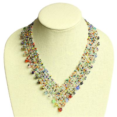 Lola Necklace - #150 Crystal and Multi, Magnetic Clasp!