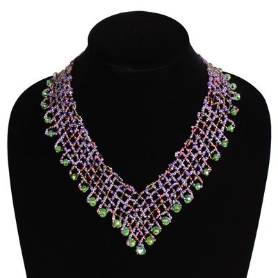 Lola Necklace - #242 Pink, Purple, Green, Magnetic Clasp!