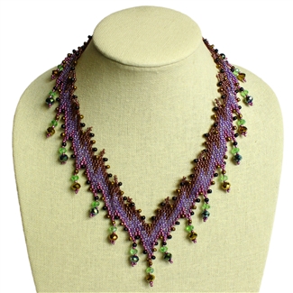 Lightning Necklace - #242 Pink, Purple, Green, Magnetic Clasp!
