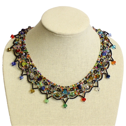 Carmen Necklace - #151 Black and Multi, Magnetic Clasp!