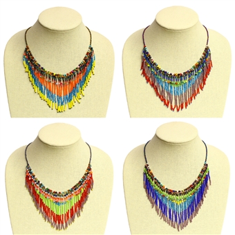 Sasha Necklace - #101 Multi Color Block, Magnetic Clasp!