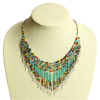 Sasha Necklace - #154 Turquoise, Crystal, Multi, Magnetic Clasp!