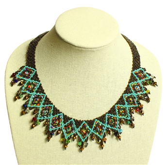 13 Diamonds Necklace - #153 Turquoise, Bronze, Multi, Magnetic Clasp!