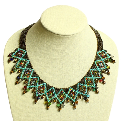 13 Diamonds Necklace - #153 Turquoise, Bronze, Multi, Magnetic Clasp!
