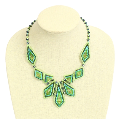 Palisade Necklace - #134 Turquoise and Lime, Magnetic Clasp!
