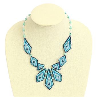 Palisade Necklace - #135 Turquoise and Crystal, Magnetic Clasp!