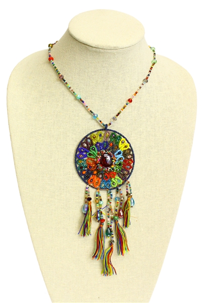 Crystal Dream Catcher Necklace - #101 Multi, Magnetic Clasp!