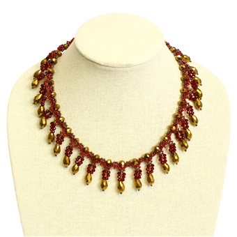 Candela Necklace - #111 Red Garnet, Magnetic Clasp!