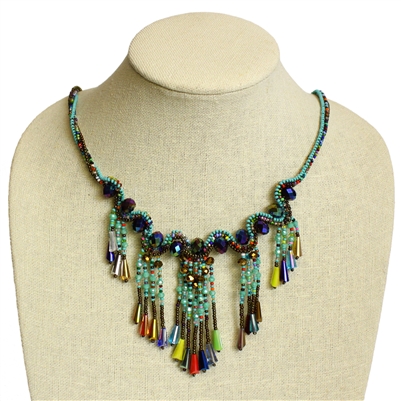 Sylvia Necklace - #153 Turquoise, Bronze, Multi, Magnetic Clasp!