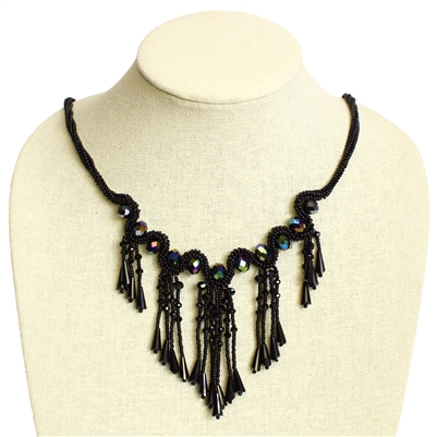 Sylvia Necklace - #200 Black, Magnetic Clasp!