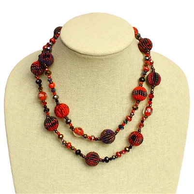 Fiesta Necklace - #111 Red Garnet, Magnetic Clasp!