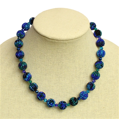 Small Fiesta Necklace - #108 Blue, Magnetic Clasp!