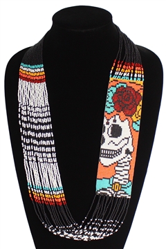 Dia de los Muertos Necklace #1, Magnetic Clasp!